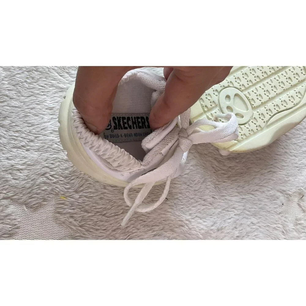 Build A Bear Workshop Skechers Sneakers Shoes White Heart Charm Glitter - Picture 6 of 10